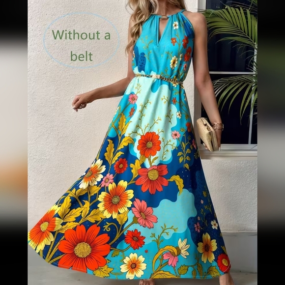 Source Unknown Vibrant Floral Maxi Dress - Picture 5 of 7